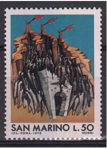 1975 San Marino Scampo dei Centomila 1 valore nuovo Sassone 935